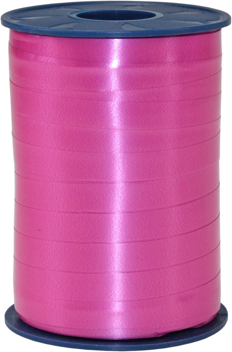 SnelShoppen - Magenta Cadeau Ribbons 250m - Ballonlint, 1 cm Breed, Perfect voor Decoratie, Verpakken en Knutselen - Diverse Kleuren, Gestreept, Made