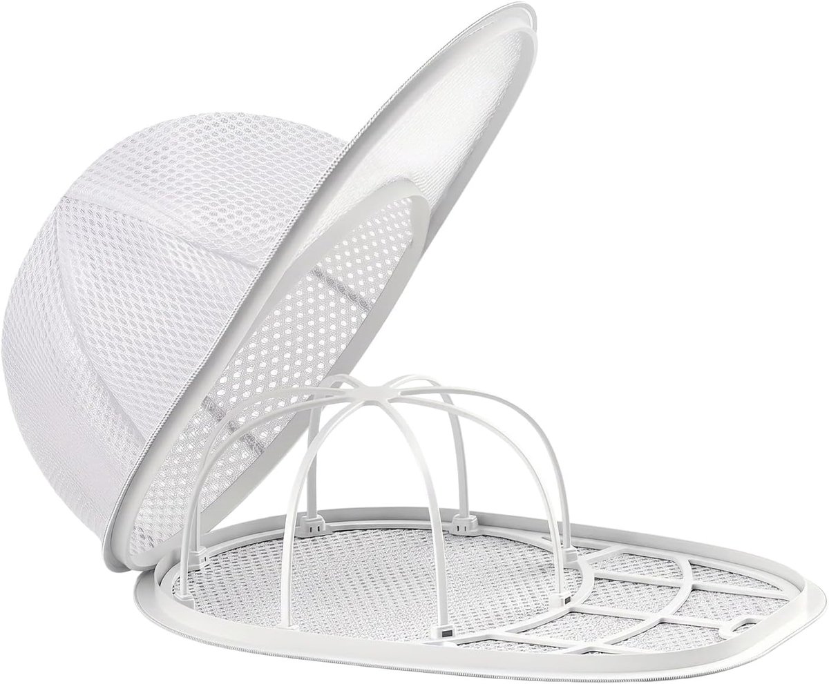 SnelShoppen - Opvouwbare Pettenwasser voor Wasmachine en Vaatwasser | Baseballcap Reiniger en Vormhouder voor Volwassenen en Kinderen | Wit, Beschermi