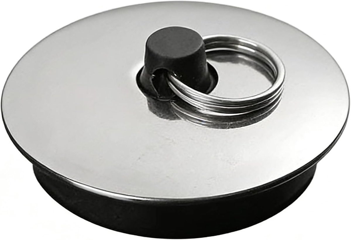 RVS Badstopper, Lekvrije Afvoer voor Badkamer en Keuken, Hoogwaardige en Eenvoudig te Reinigen Badstop, Elegante Chroomafwerking, Duurzaam en Functioneel