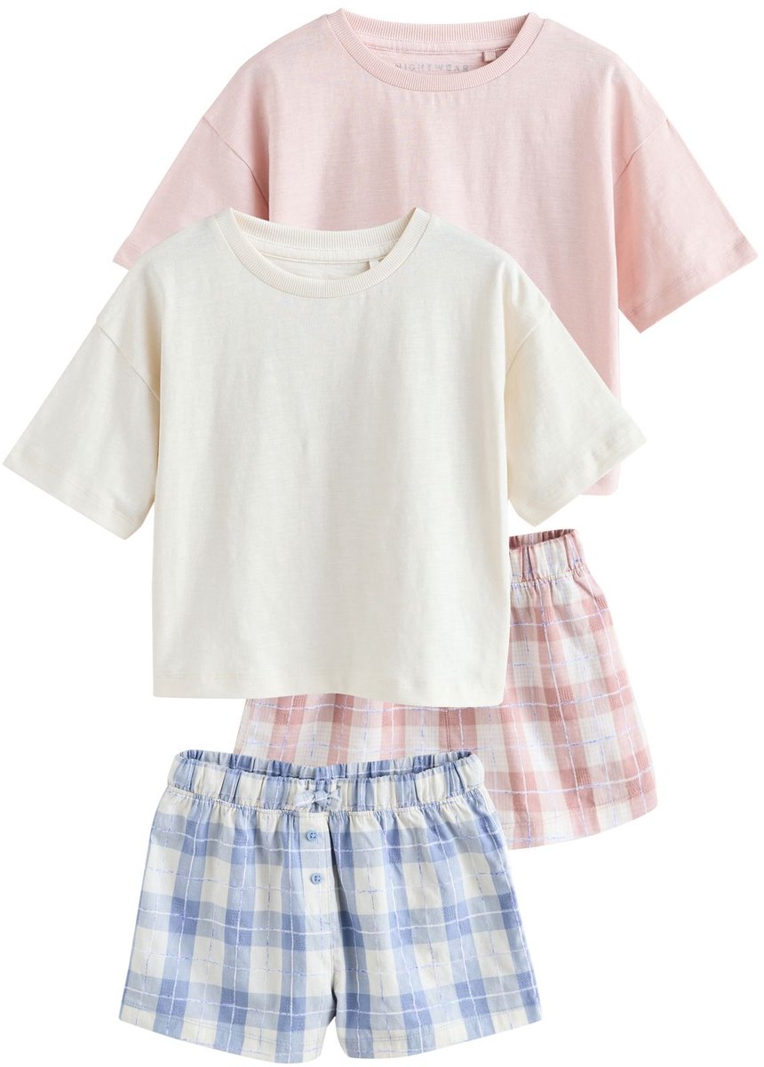 Next - Meisjes - Set van 2 geweven pyjamabroeken - Roze