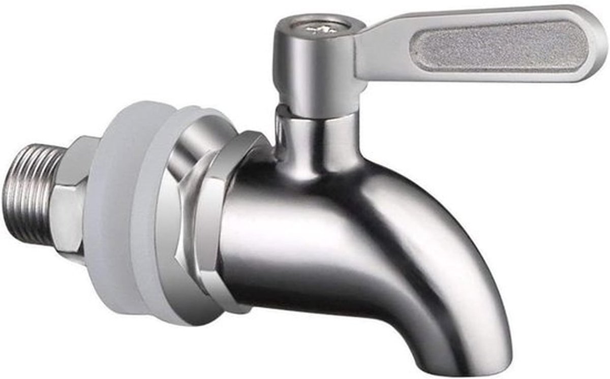 304 RVS Drankdispenser Vervangingskraan voor Vaten, Ideaal voor Wijn, Bier en Sap, Perfect voor Thuisbrouwerij en Horeca (16mm)