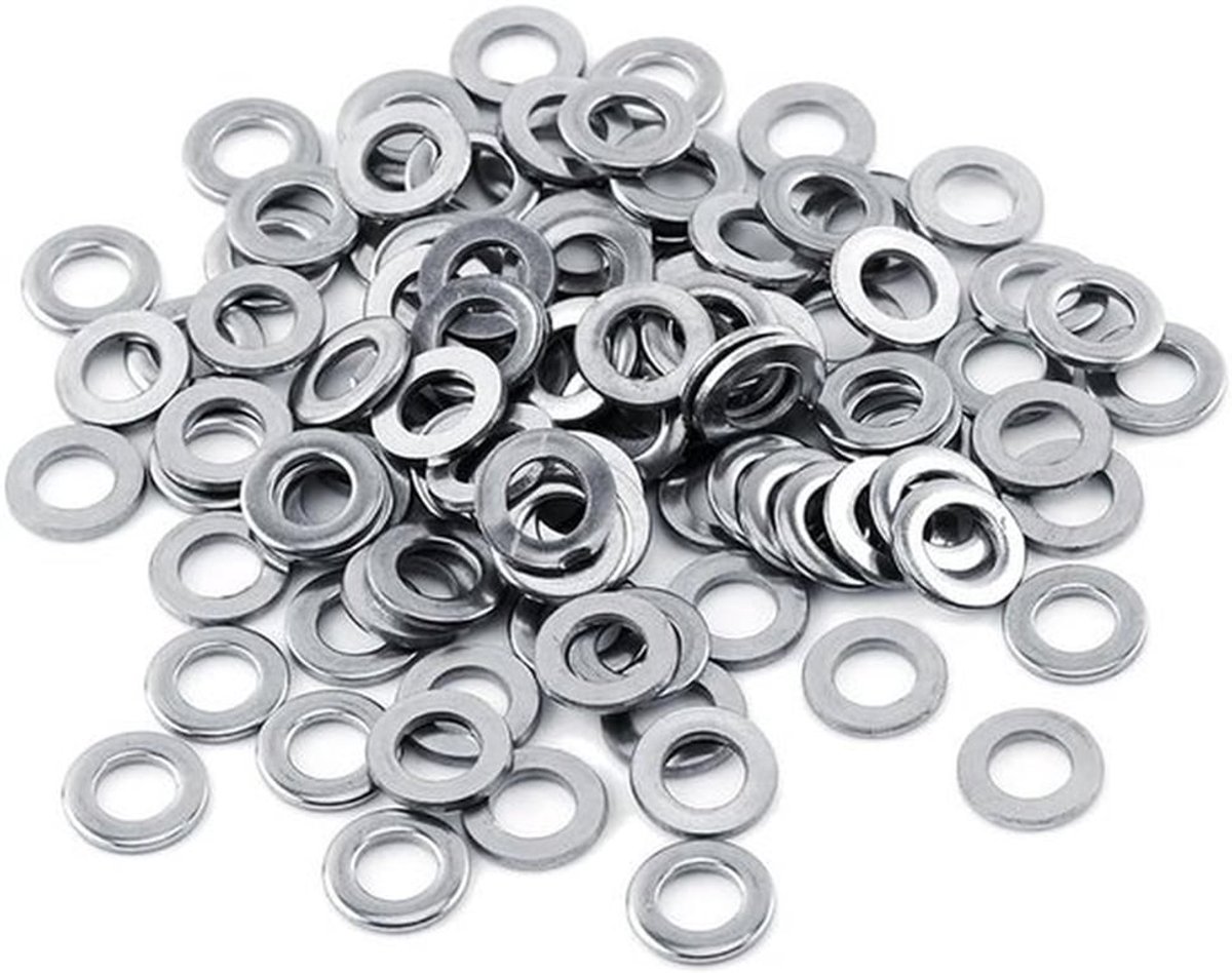 Assortiment van 100 RVS Vlakke Ringmoeren voor Diverse Toepassingen en Klussen (M6*12*1.5)