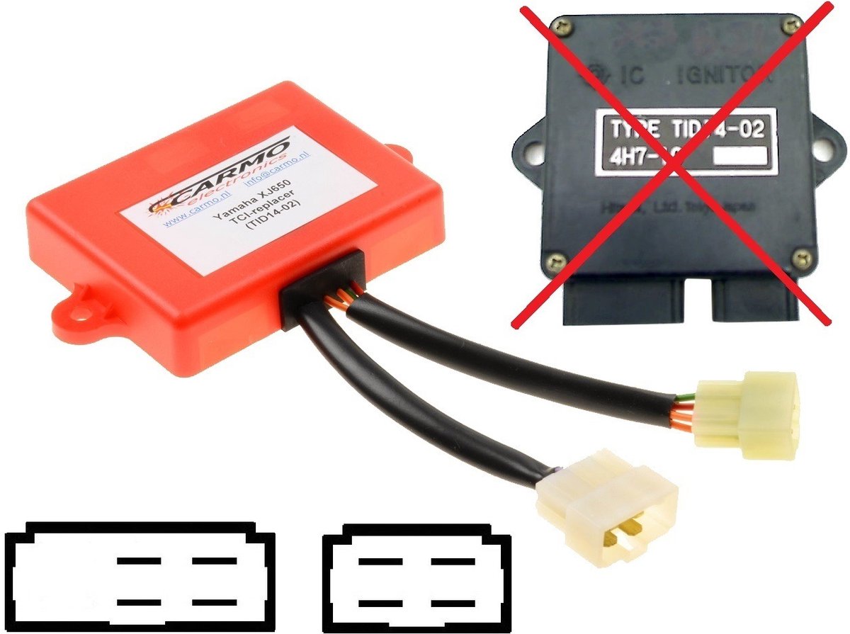 Carmo CARI-YA-XJ650-TID14-02-4H7-10 Yamaha XJ650 - ontsteking CDI ECU