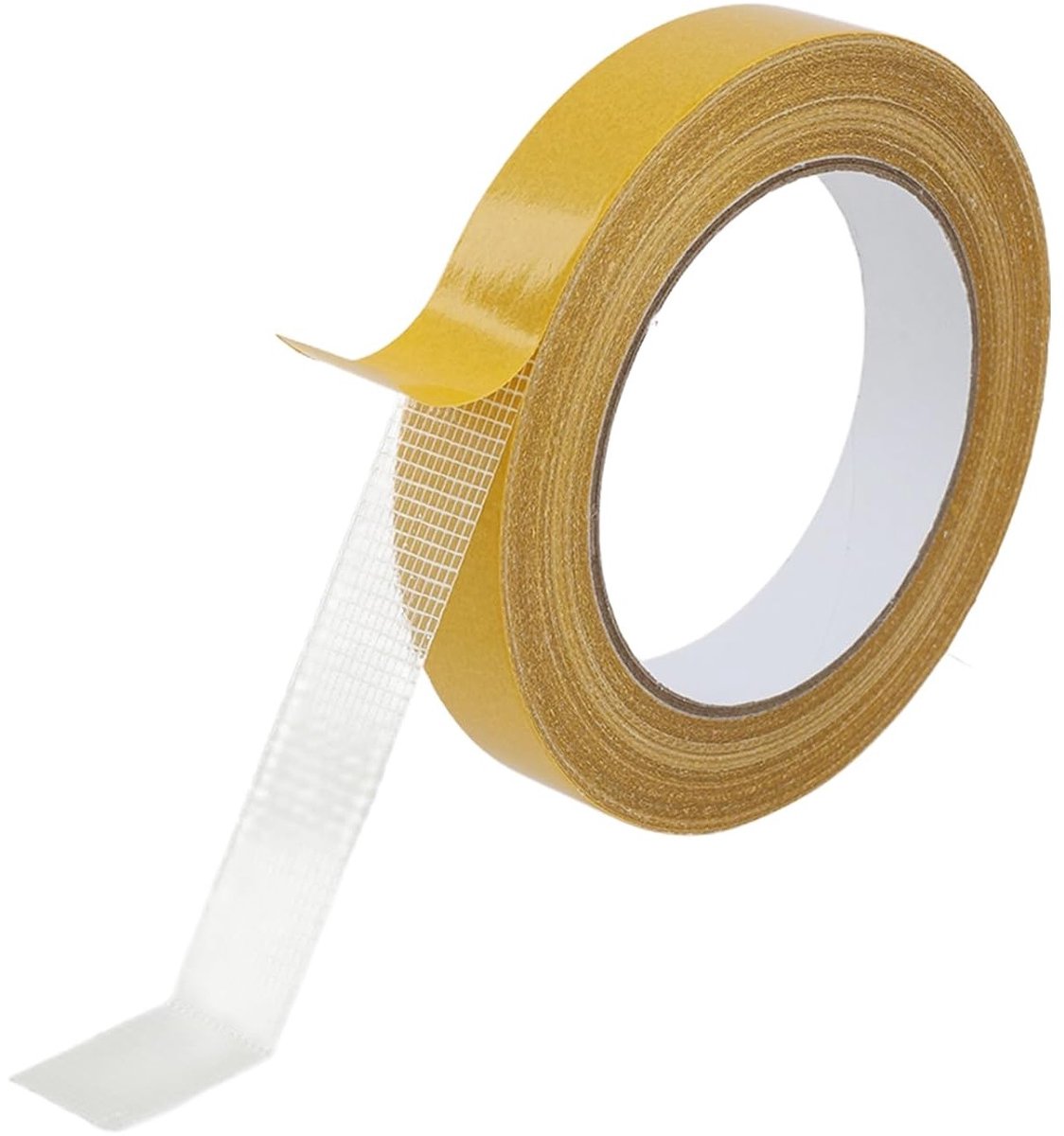 Dubbelzijdige stof tape 20 mm x 20 m - extra sterk voor textiel - zelfklevend - snel gordijnen inkorten zonder naaien - ShopVlot