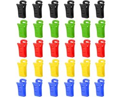 Thijox - 30 Sokkenklemmen voor Wasmachine en Droger - Duurzame Sokkenclips met Haak - Kousenhouder in 5 Kleuren - Perfecte Sokken Organizer