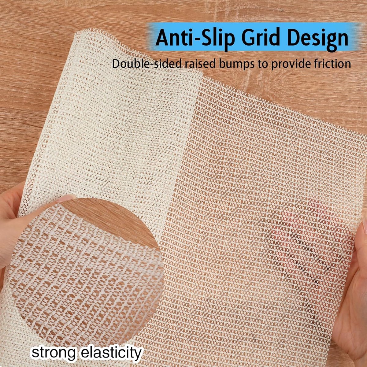 SnelShoppen - Non-Slip Mat 70 x 200 cm - Snijdbaar en Geschikt voor Tapijt, Tafelbedekkingen, PVC Antislipmat, Wit - Perfect voor Huishoudelijk Gebrui