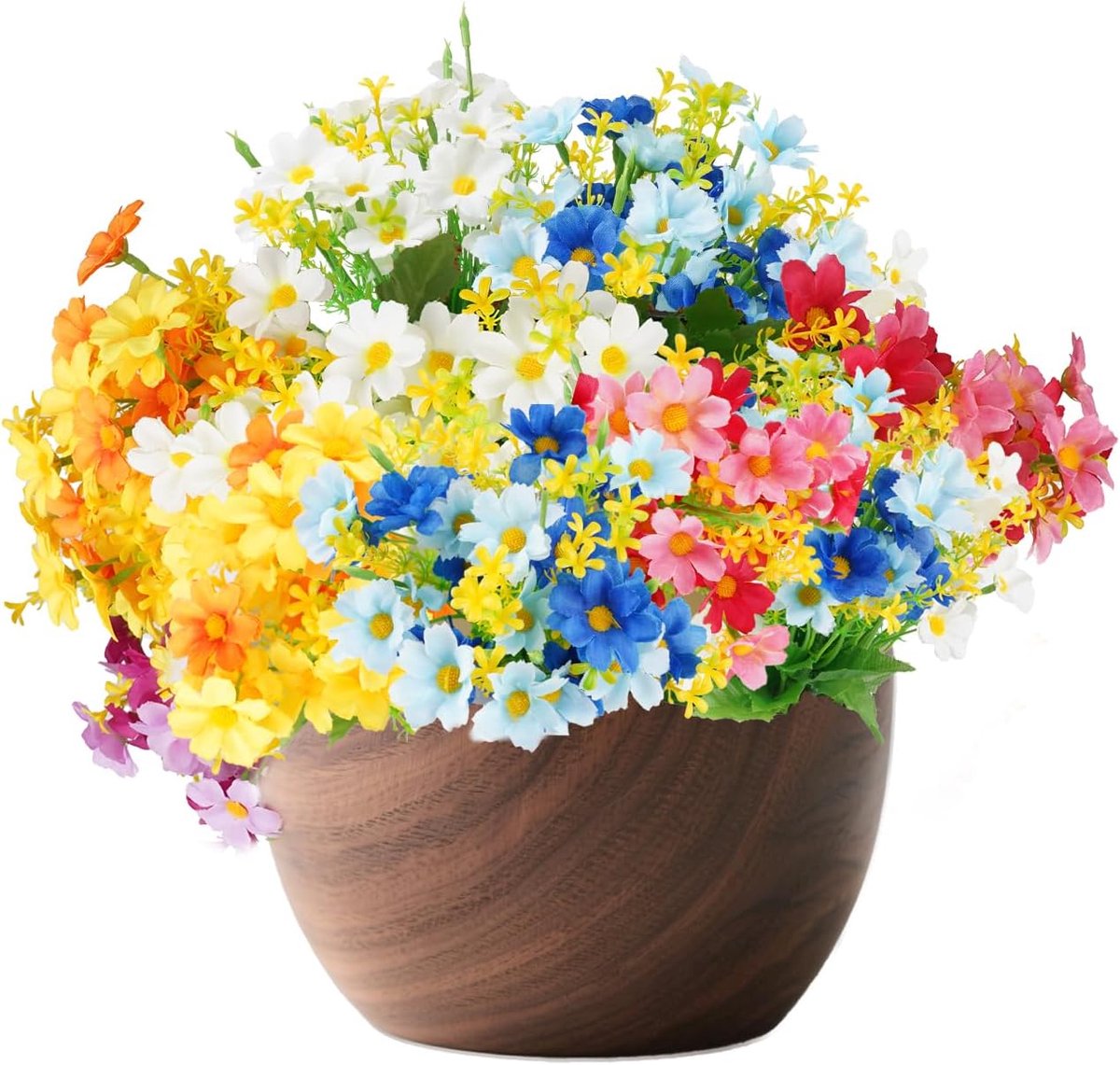 SnelShoppen - Kunstbloemen Margrieten, 6 Stuks, Kunstmatige Bloemen voor Balkon, Decoratie, Bruiloft, Begraafplaats, Buiten en Binnen