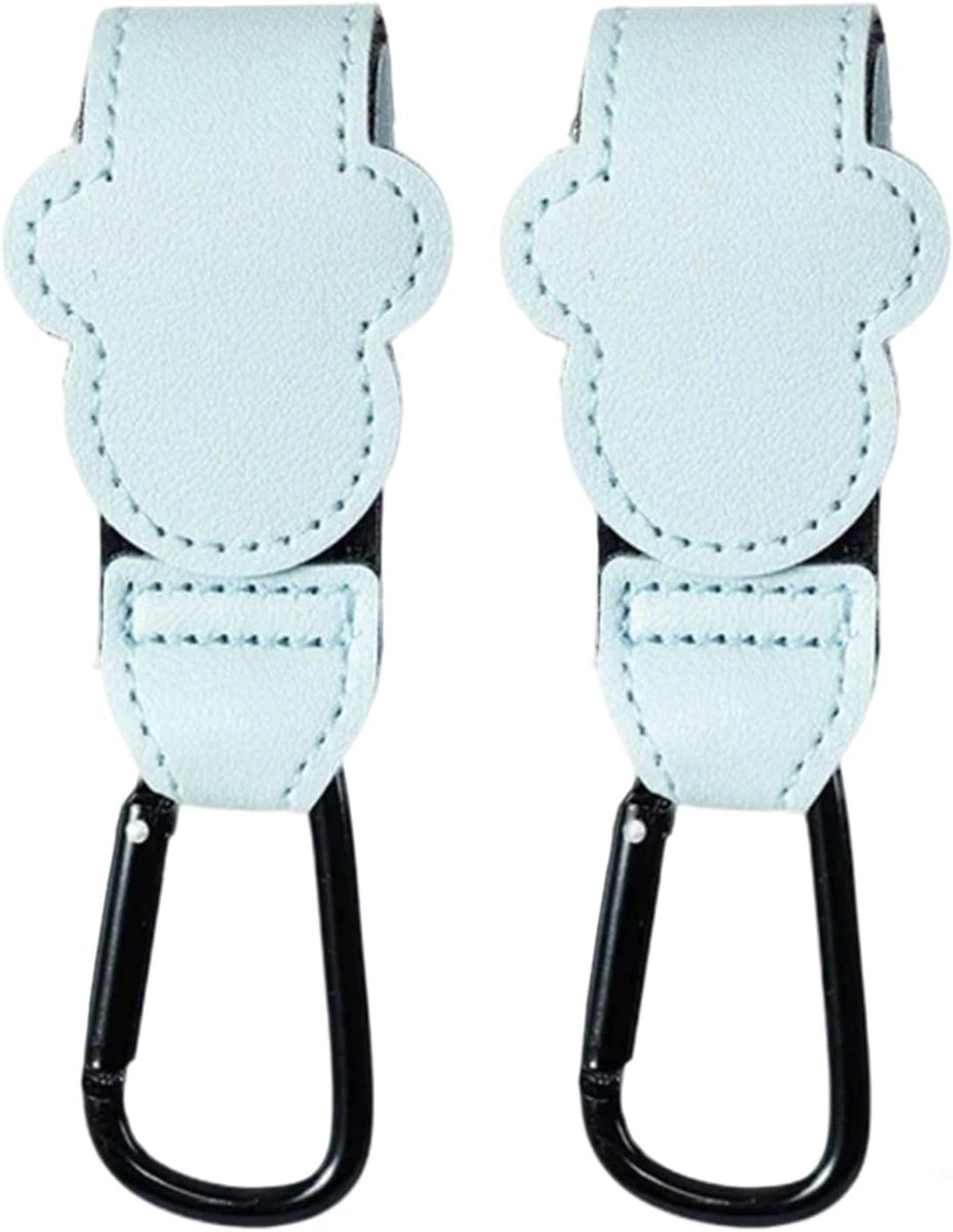 SnelShoppen - 4 Kinderwagen Haken voor Tassen en Luiertassen - Hemelsblauw - Universele Accessoires voor Kinderwagens, Rolstoelen, Aanhangers en Fiets