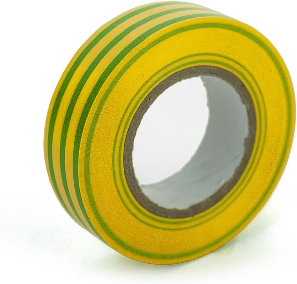 SnelShoppen - Isolatietape Rol Geel/Groen - Vlamvertragend PVC - Sterk en Duurzaam - Voor Elektrische Toepassingen en Klussen - 20mm x 33m
