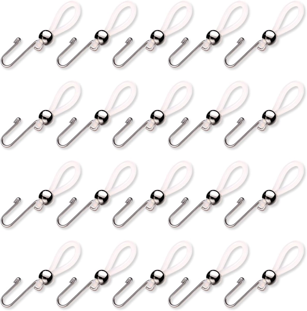 SnelShoppen - 20Pcs Zipper Holder Top voor Jeans, Zipper Hooks Clips voor Gemakkelijk Sluiten van Broeken, Jurken en Rokken, Stabiele Metaal en Silico