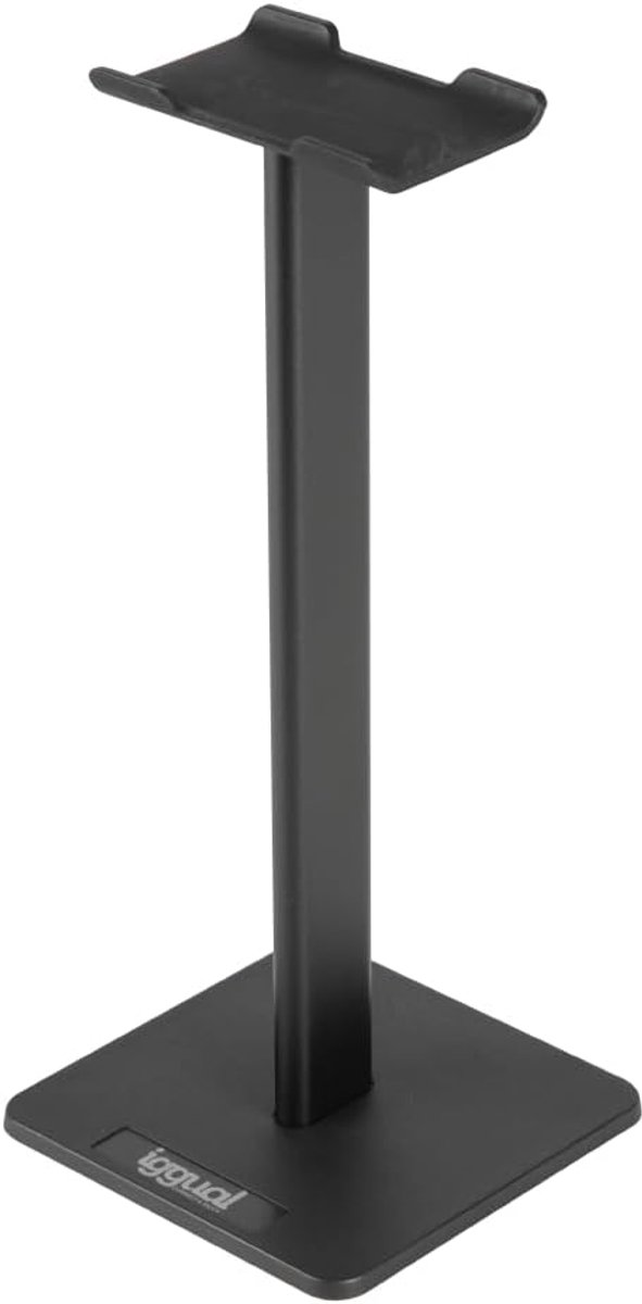 SnelShoppen - Headphone Stand voor Alle Hoofdtelefoons - Zwart - 22x9.5x9.5 cm - Robuust Aluminium en TPU - Kabelbeheer en Desk Organizer