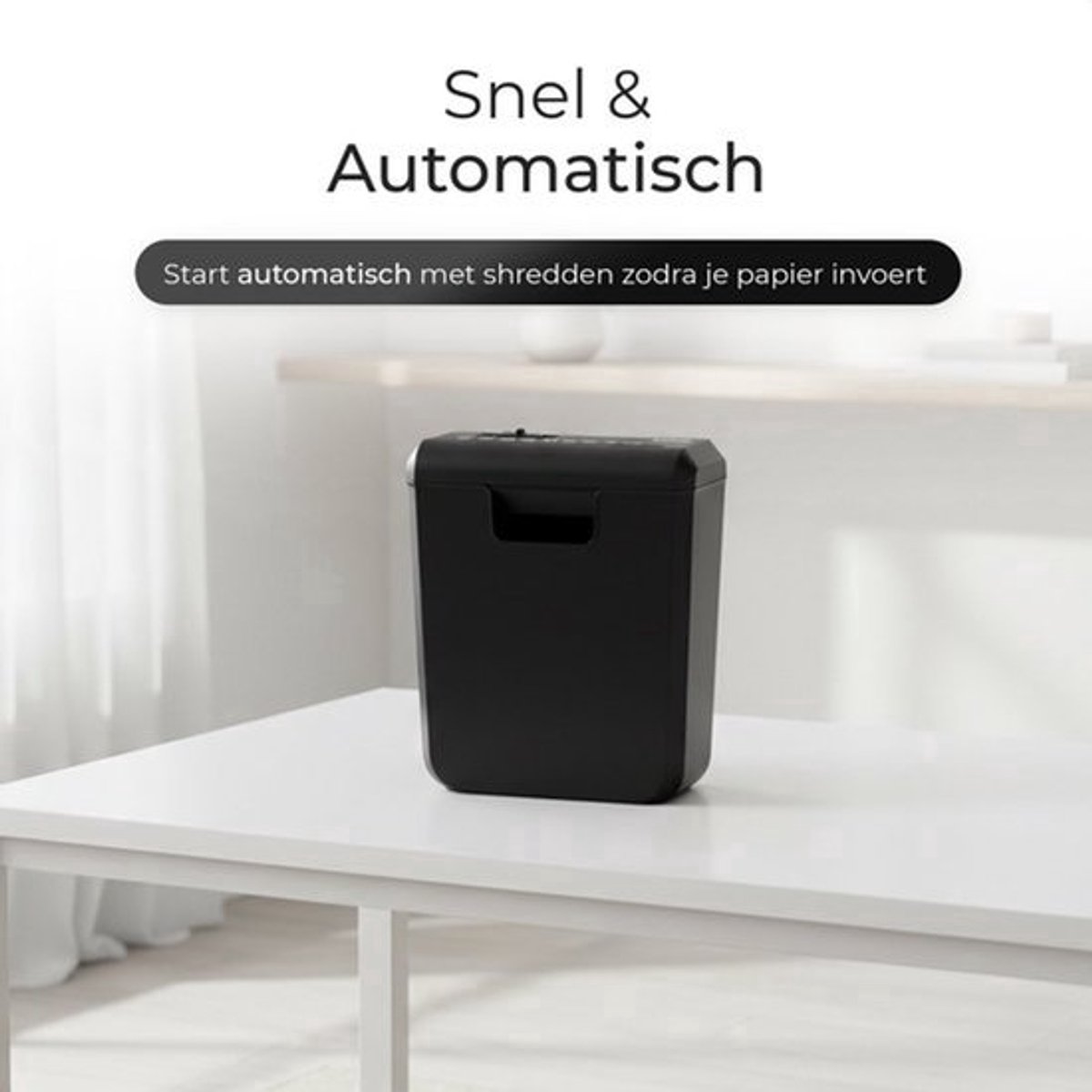 Papierversnipperaar – 10L – 5 A4 vellen – Creditcard Vernietiger – Zwart thumbnail 6