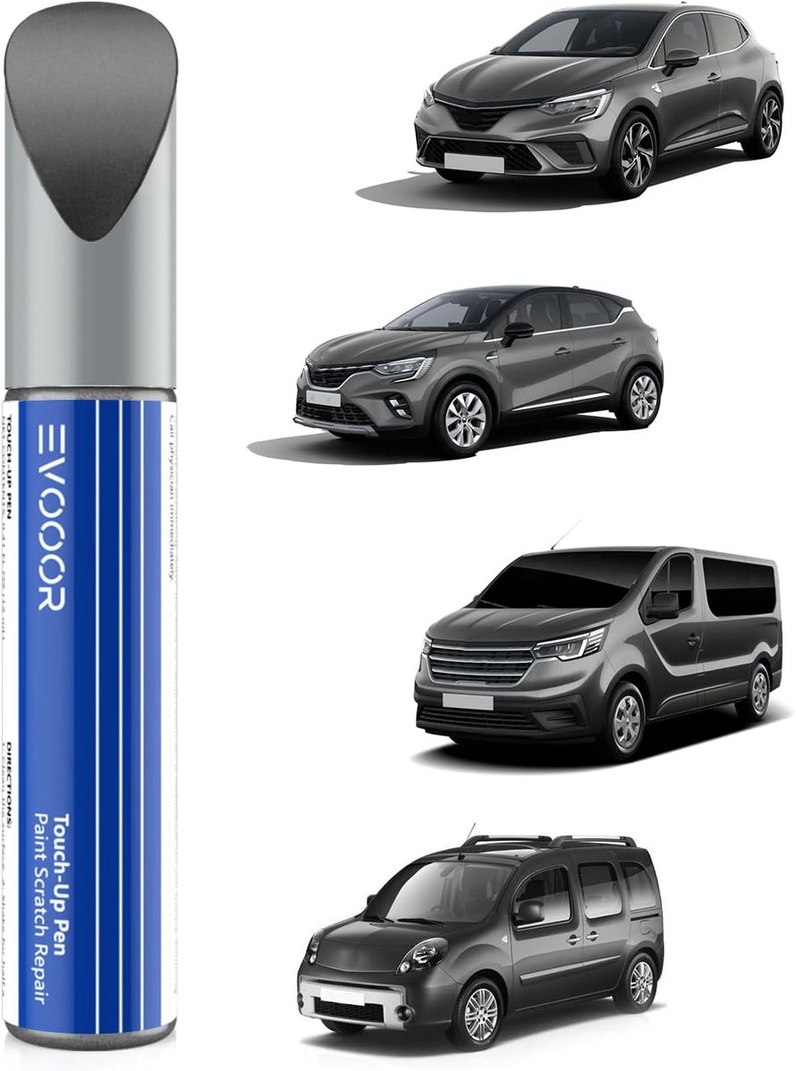 SnelShoppen - KNG Gris Cassiopee Nacre Metallic/Steel Grey Metallic Autolak Pen voor Krassen, Schadeherstel, Eenvoudige en Snelle Oplossing voor Renau