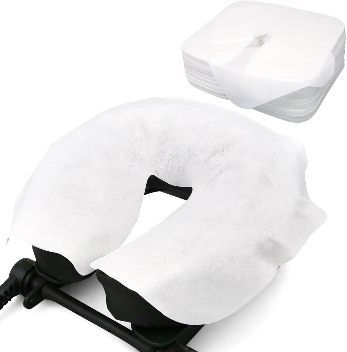 SnelShoppen - 500 Stuks Wegwerp Massage Stoel Hoofdkussens - Hygiënische Neuskussens voor Massage Stoelen, Massage Tafels en Therapie Stoelen - Zacht