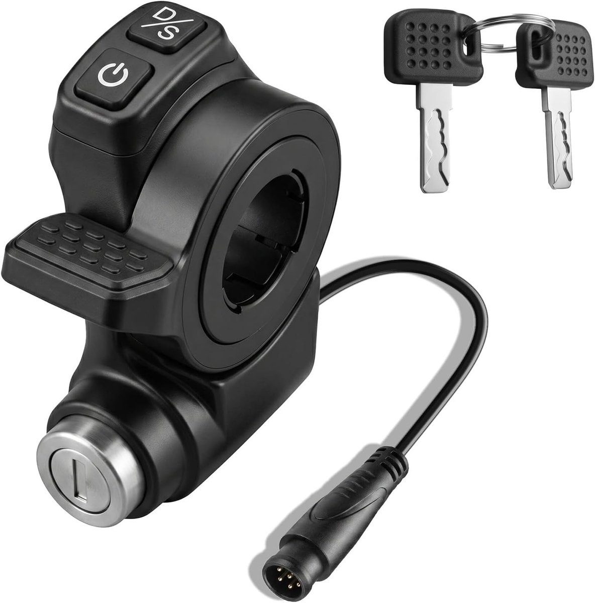 SnelShoppen - 7-pins gas en elektrische slot set, geschikt voor Kukirin G2 Master, geïntegreerde snelheidschakelaar met ontstekingssleutels, originele