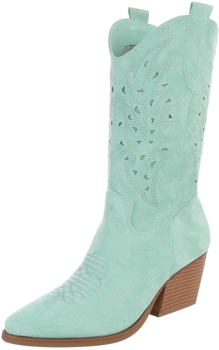 Cowboylaars - Hoge schacht en blokhak - Dames Mt:36