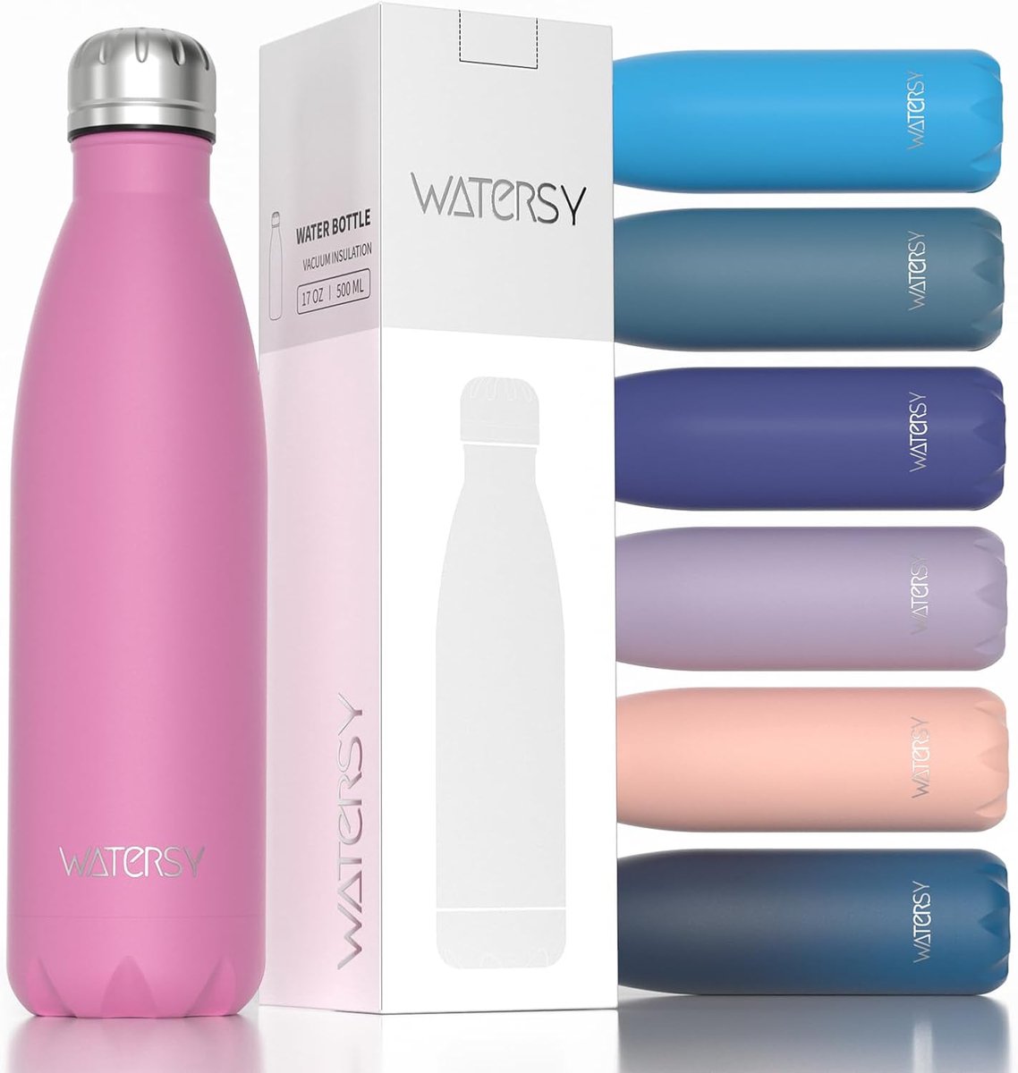 SnelShoppen - RVS Thermosfles 500ml - Dubbelwandig Geïsoleerd, Lekvrij, BPA Vrij - Houdt Dranken 24u Koud & 12u Warm - Ideaal voor Sport, Reizen, Scho