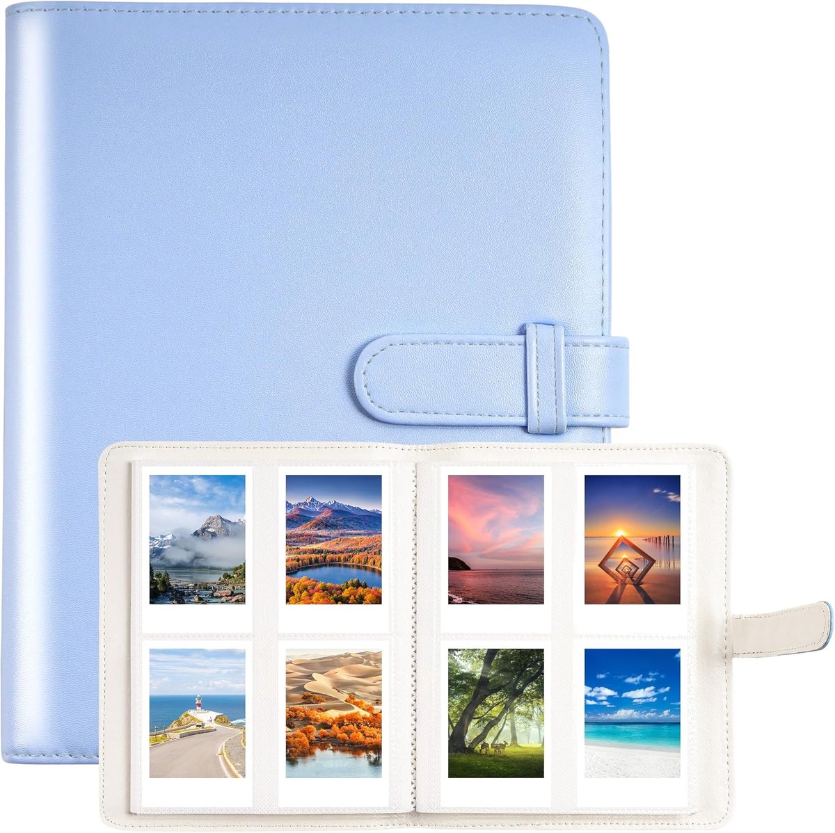 SnelShoppen - Polaroid Foto Album 256 Pockets voor Instax Mini & Kodak Mini - Perfect voor Feestjes, Bruiloften en Vakanties - Zwart Kunstleer