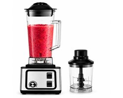 2-in-1 Blender 2,5 Liter – Smoothie Maker met Hakmolen – Krachtige Keukenmixer voor Smoothies en Milkshakes