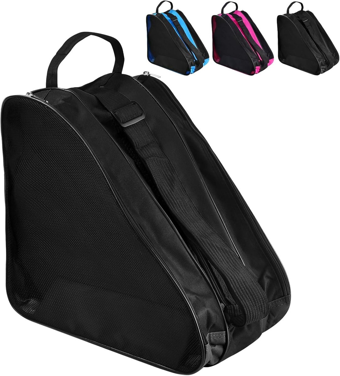SnelShoppen - Roller Skate Bag, Inliner Bag voor Kinderen & Volwassenen, Ice Skating Bag, Ski Boot Bag met Verstelbare Schouderband, Ruime Opbergtas v