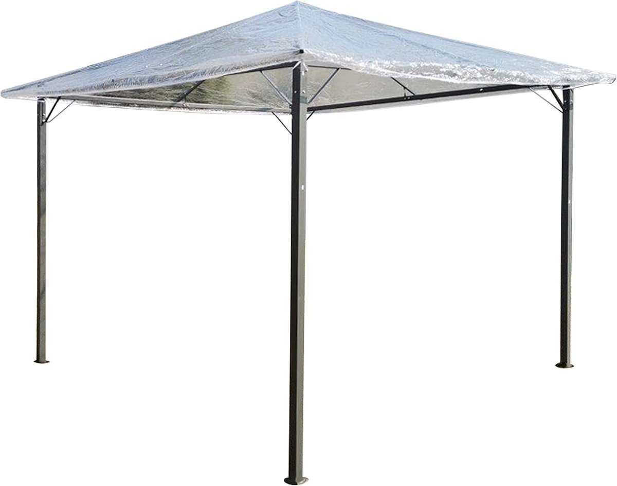 SnelShoppen - Waterdichte Bescherming Hoezen voor 3x3m Paviljoen - Transparant, Robuust, Elastisch, Voor Feesten en Tuin