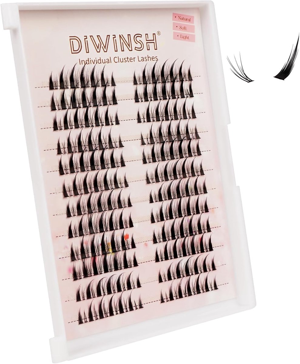 SnelShoppen - Fairytale Valse Wimpers Natuurlijke Wimperextensions Kit Individuele Cluster Wimpers C-Curl Zachte Manga Wimpers Herbruikbaar voor Cospl
