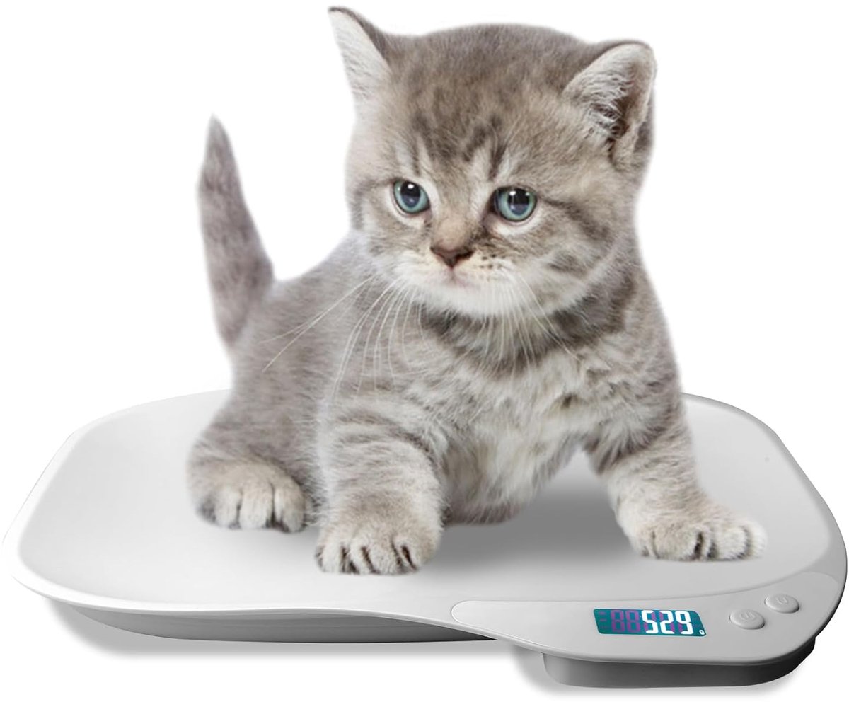 SnelShoppen - Digitale Huisdierweegschaal voor Kleine Dieren, Precisie Tot 15 kg, LCD Scherm, 4 Weegmodi (kg/oz/lb/ml), Compact en Nauwkeurig