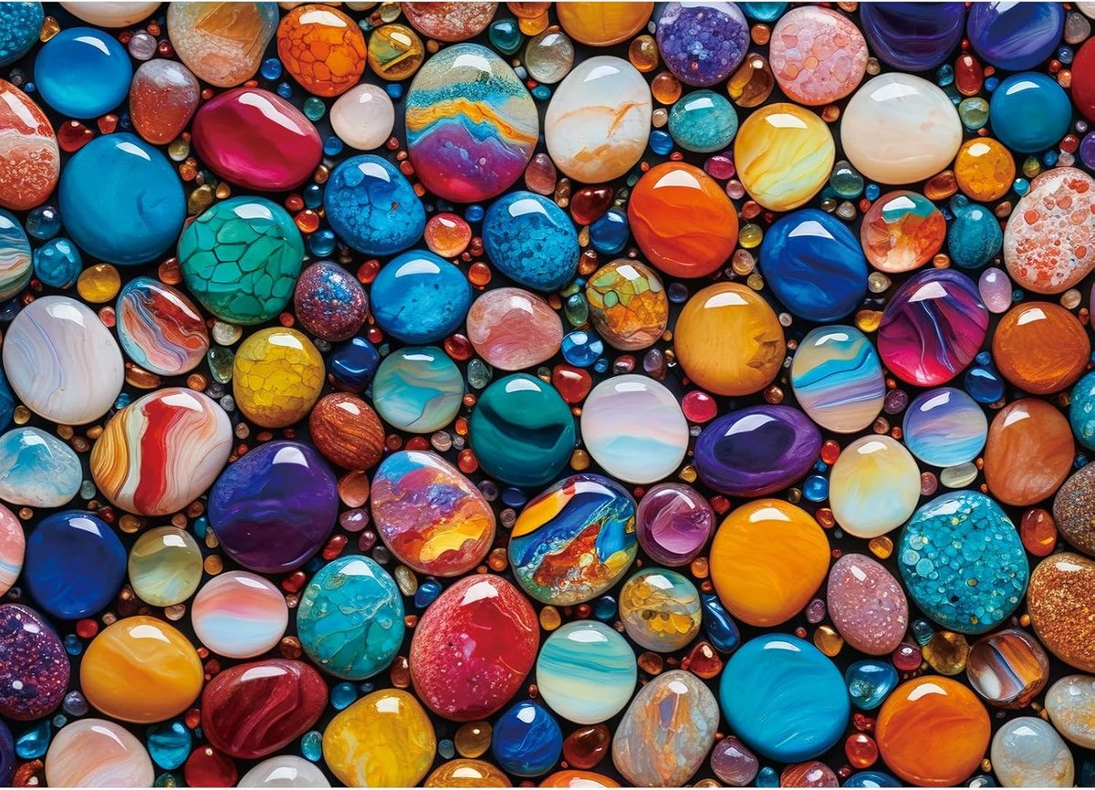 SnelShoppen - Puzzel 500 stukjes voor Volwassenen - Kleurrijke Stenen Motief - Hoge Kwaliteit Puzzel voor Ontspanning en Decoratie - Perfect Cadeau vo