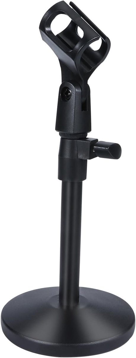SnelShoppen - Microfoonstandaard met Microfoonclip, Robuust en Duurzaam, Geschikt voor Live Broadcasting, Metaal, Eenvoudig Te Transporteren, Voor Thu