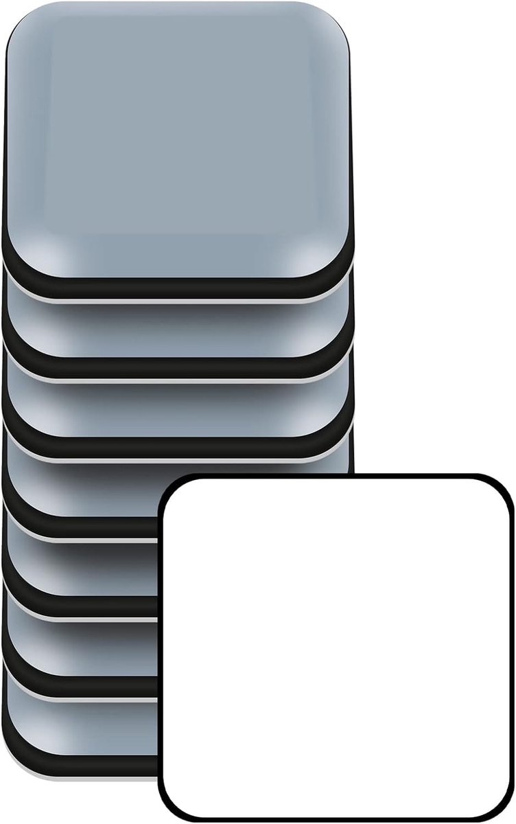 SnelShoppen - VABNEER Meubelglijders Set van 8, PTFE Teflon, Vierkant, Zelfklevend, Geschi