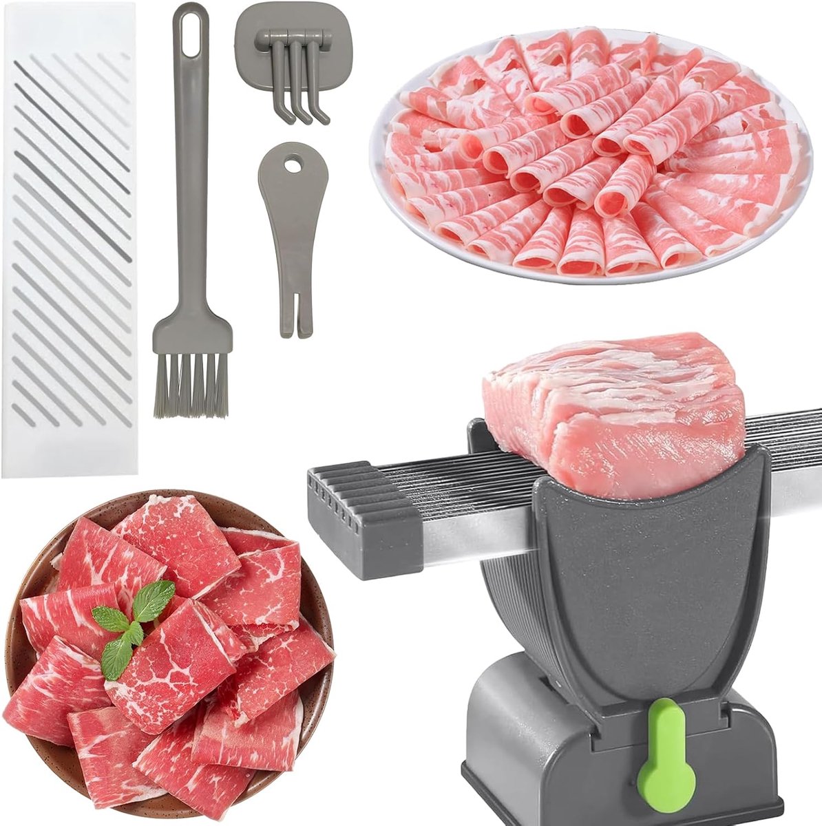 SnelShoppen - Handmatige Vleessnijder - Vers Vlees Snijden, Groenten en Fruit, Ideaal voor Barbecue, Stoofschotels en Dagelijks Koken