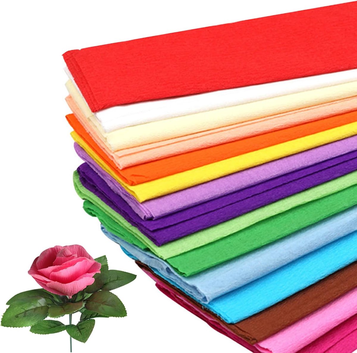 SnelShoppen - Golfkarton in 15 Kleuren voor Verpakking, Bloemen en Knutselen, Natuurlijk Cellulose, Veilig voor Kinderen, Creatief Bezig zijn, Feestel