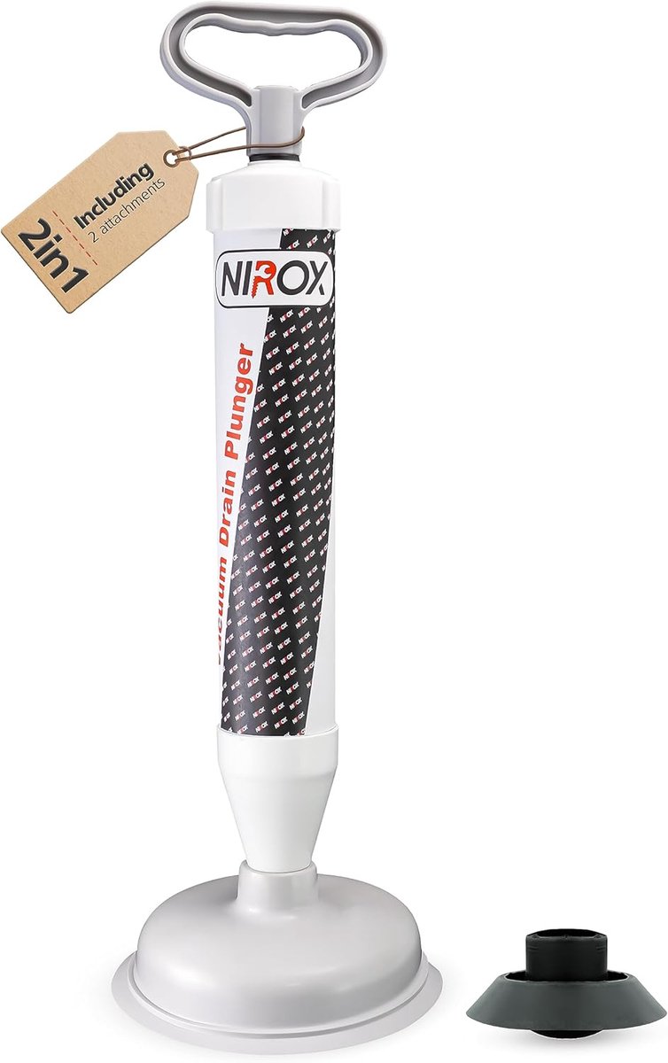 SnelShoppen - Nirox Zuignap - Afvoer Ontstopper met Hoge Druk - Vacuum Afvoer Ontstopper met Sterke Zuigkracht - Eenvoudig te Onderhouden Plopper - On