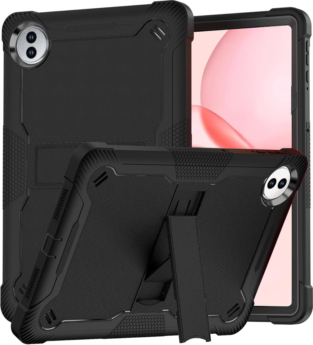 SnelShoppen - Shockproof Kids Tablet Hoes voor 12.1 Inch Tablets - Beschermende Case voor Honor Pad 10 - Zwart - Kindvriendelijk en Duurzaam