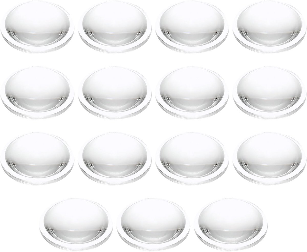 SnelShoppen - 15x 19.5mm Transparante Convex Lens van PMMA voor Fakkels, Autokoplampen en Fietslampen - Hoogwaardige Acryllens, 5.5mm Hoogte, Geschikt