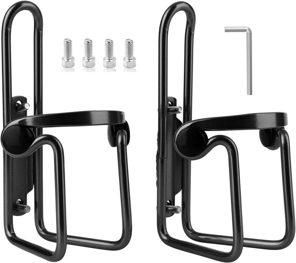 SnelShoppen - 2 Stuks Fiets Waterfles Houder Beugels Verstelbaar Lichtgewicht Aluminium Fiets Waterfles Cage met Schroeven voor Racefietsen en Mountai