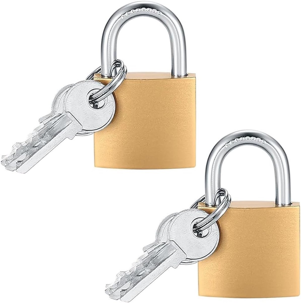 SnelShoppen - Pack van 2 Metalen Lockers & Koffer Sloten met Sleutels - Veilige Opberging voor Kasten, Lades, Universiteiten en Sportscholen - Roestvr