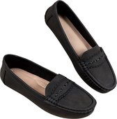Currero Loafers Dames - Met Hak - Damesschoenen - Instappers - Schoenen - Zwart - Maat 40