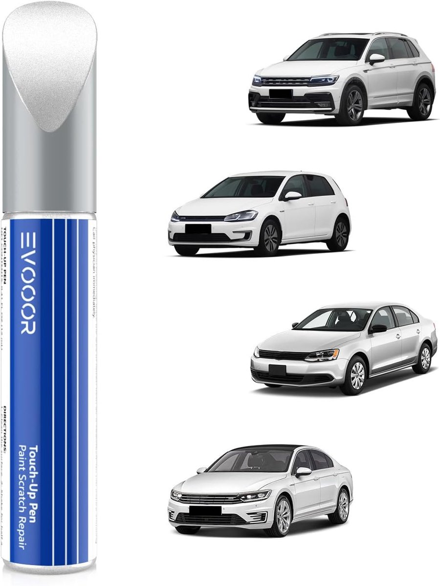 SnelShoppen - Auto lak retoucheerpen voor krasherstel, snelle en eenvoudige oplossing, perfecte kleurafstemming, ideaal voor Volkswagen/VW, pure witte