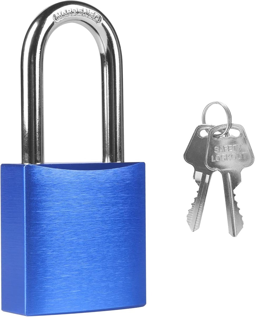 SnelShoppen - Aluminium Hangslot 44MM - Weerbestendig, Roestvrij, Sterk & Duurzaam - Inclusief 2 Sleutels - Perfect voor Gym, Garage, Schuur, Omheinin