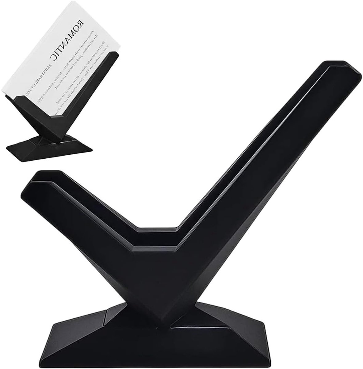Visitekaartjeshouder - Kaarthouder Kantoor - Professioneel Presenteren - Stijlvol Minimalistisch Ontwerp - 10.4 x 10 cm - Zwart