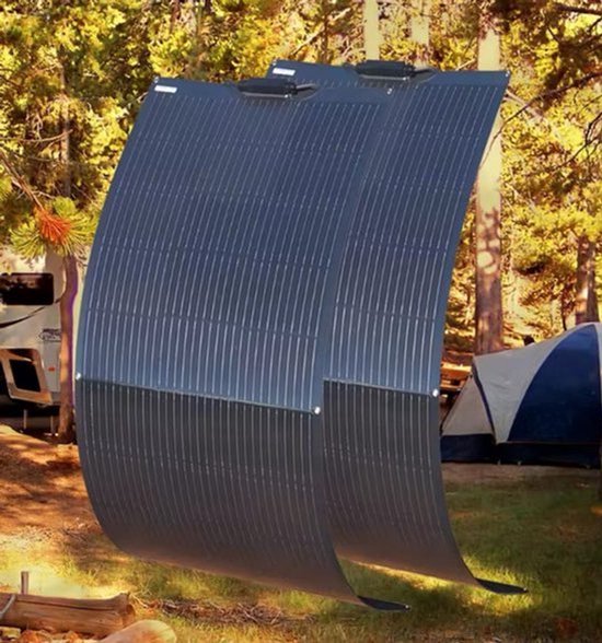 Zonnepaneel - Zonnepanelen - Zonne-energie - 12V Module Fotovoltaïsche Cel Module - Flexibel - Monocrystalline Silicon - 300W - 2 Stuks - Waterdicht - voor Boot - Camper - Caravan