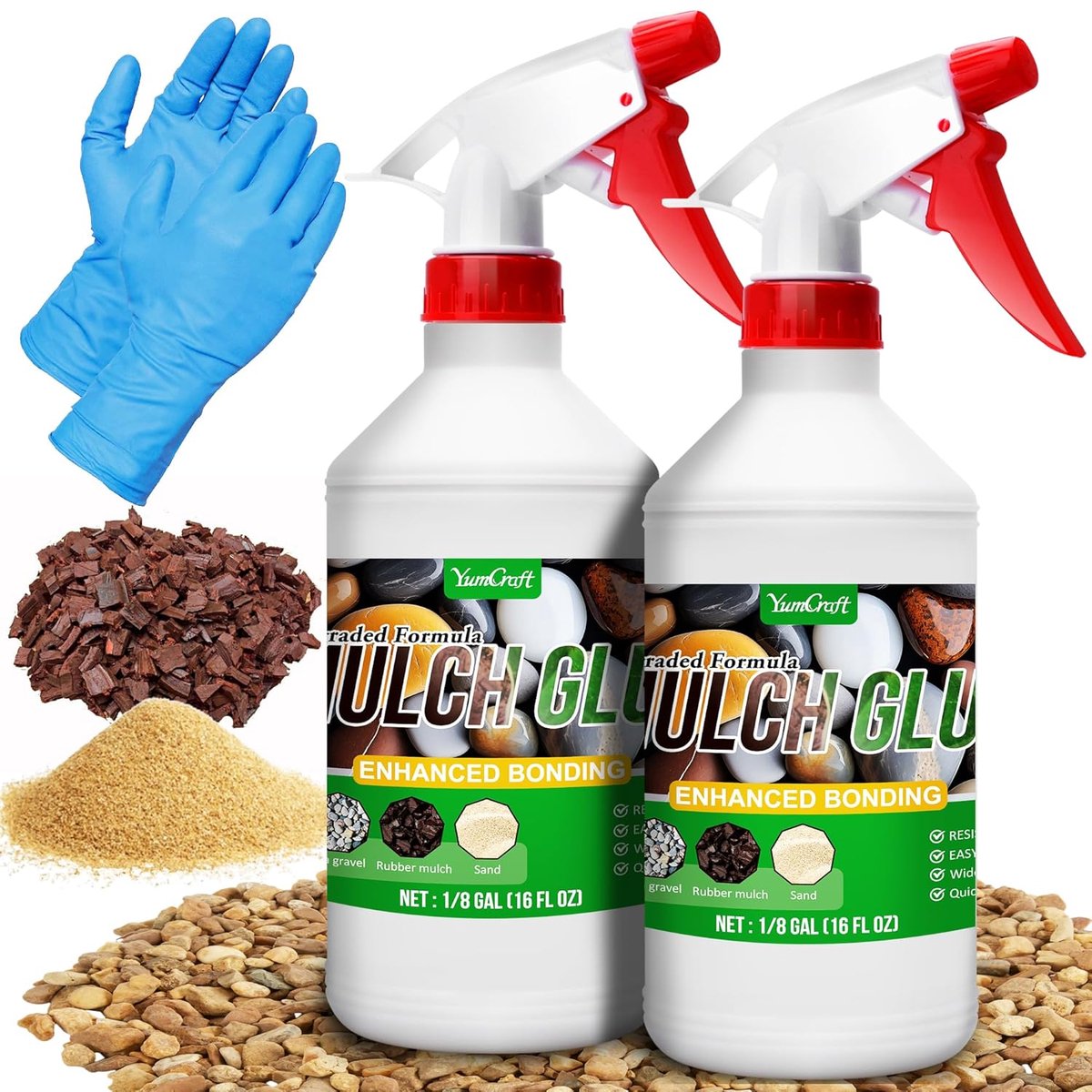 SnelShoppen - Gravel Binder - Concentrated Gravel Glue voor het Verbonden van stenen, schors, terrassen en tuinpaden - Stabilizer Niet-Toxisch Gravel