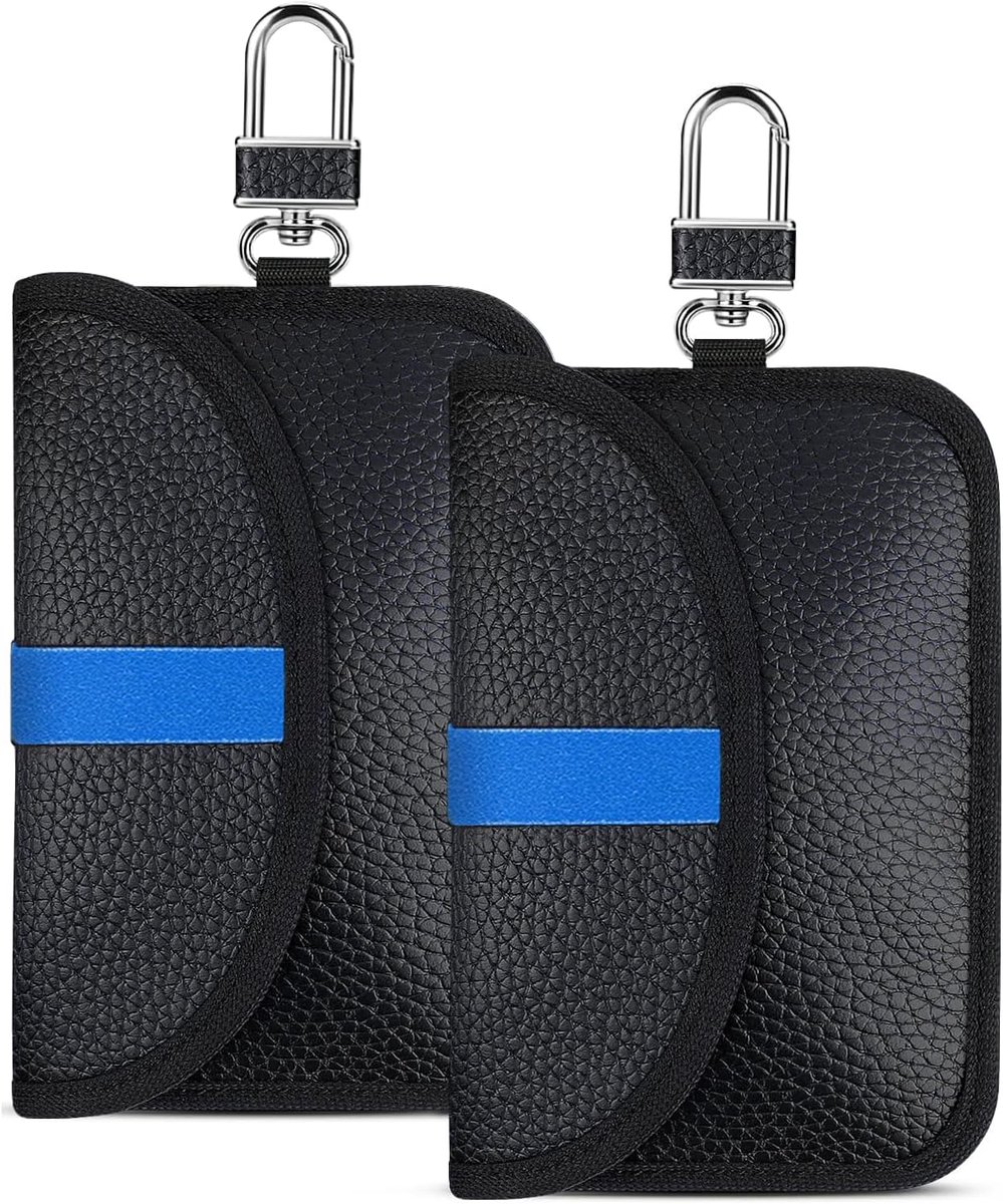 SnelShoppen - Keyless Go Protection - 2 Pcs Keyless Go Protection Car Key Bag - RFID Key Case voor Auto Sleutels - Signaal Blokkering - Veiligheid - Z