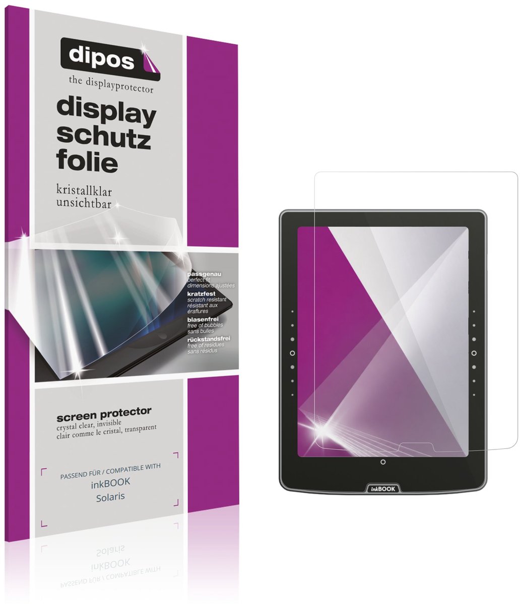 dipos – 2x Beschermfolie geschikt voor inkBOOK Solaris | Krasbestendige & heldere Screenprotector Ultra-Thin