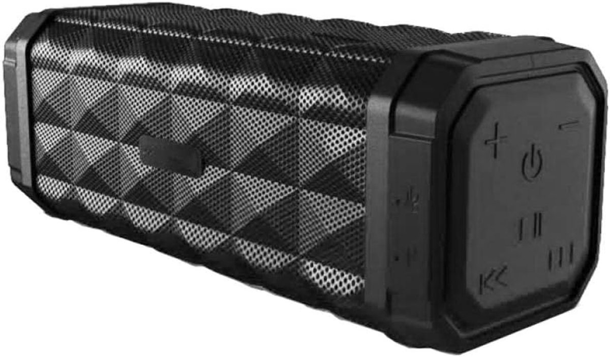 Draagbare Bluetooth Speaker - Draadloze Geluidsbox - Muziek Luisteren Buiten - 16W Stereo Geluid - 100 Feet Bereik - Zwart