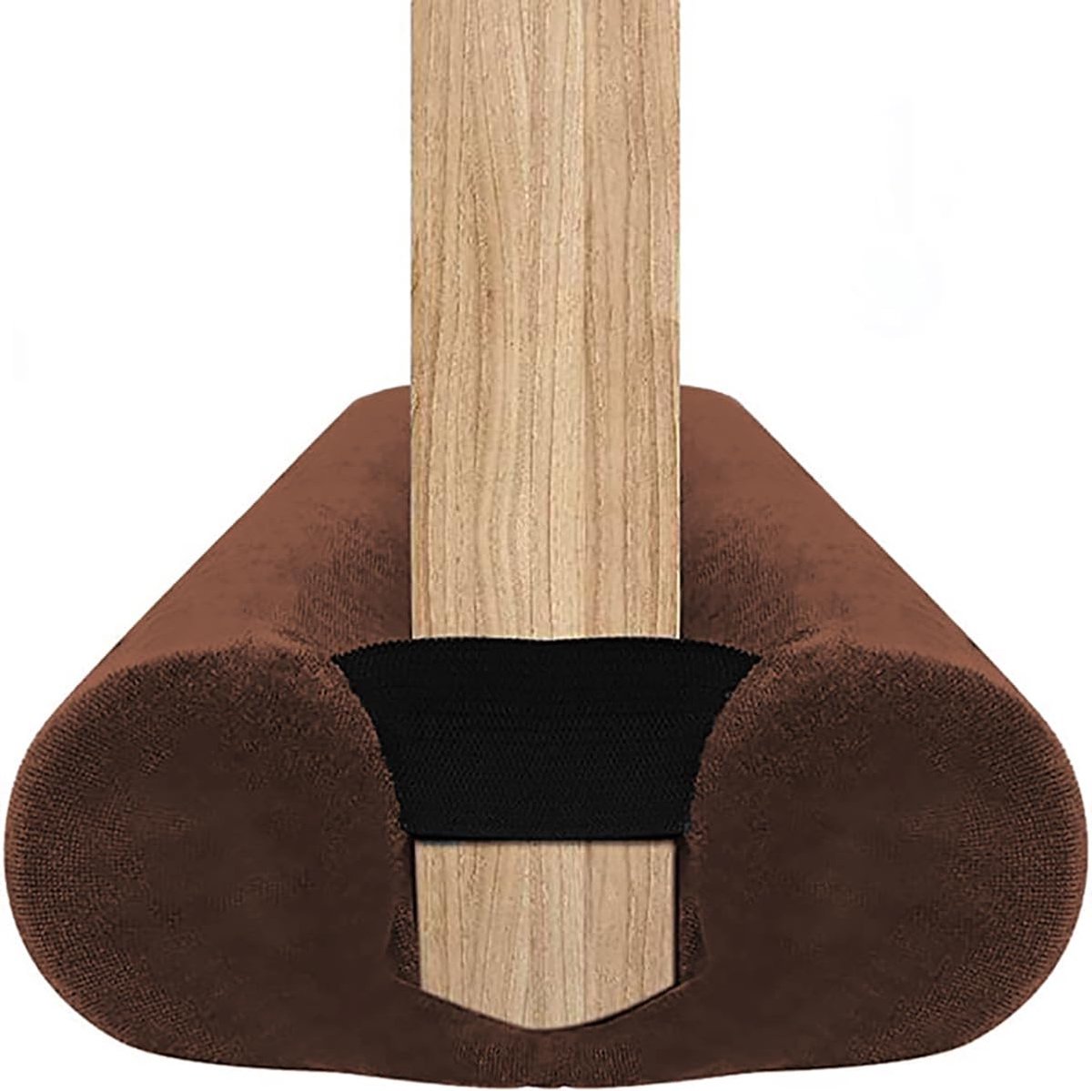 SnelShoppen - Door Draught Excluder voor Onder Deuren - Dubbelzijdige Tochtstrip Isolatie - Bruin - 75-90CM - Voorkom Warmteverlies en Verlaag Je Stoo