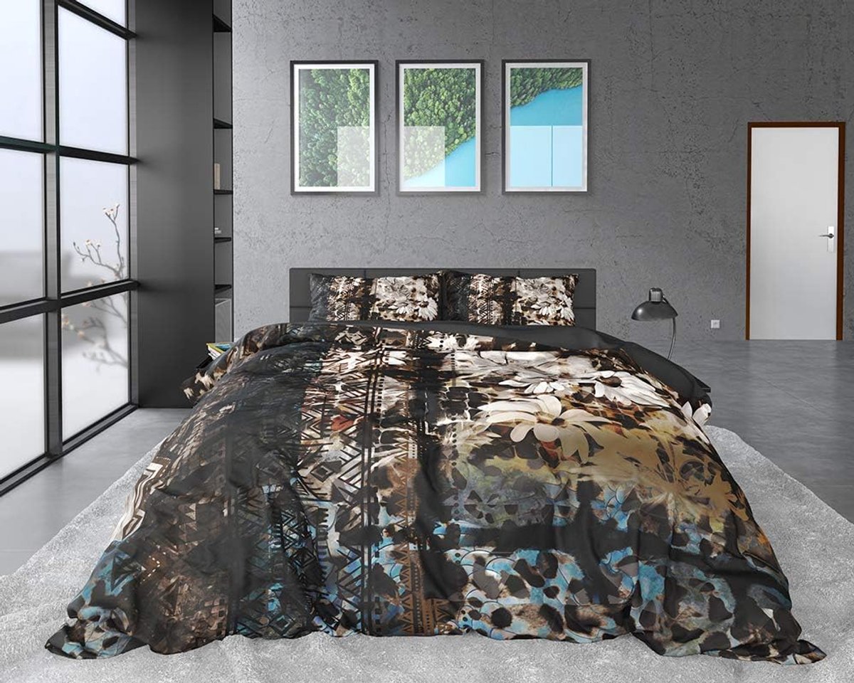 SnelShoppen - Luxe Duvet Cover Katoen Satijn 200 x 220 cm - Super Zacht, Ademend, Vochtregulerend, Inclusief Kussenslopen - Perfect voor Elk Seizoen