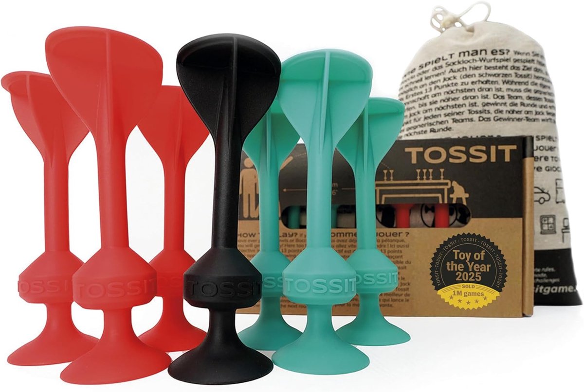SnelShoppen - TOSSIT Werpspel Met Zuignap - Leuk Spel Voor Binnen En Buiten - Alternatief Voor Darts, Petanque En Bocce - Duurzaam Siliconen Starter P