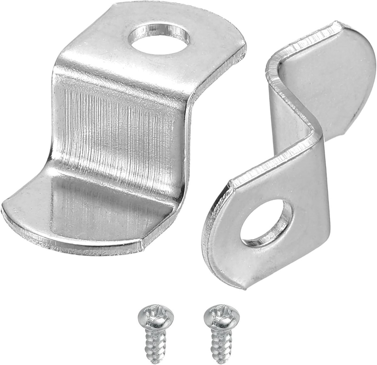 SnelShoppen - 20 Pack Canvas Offset Clips 3/8 Inch Z-Shape Bevestigingsclips voor Fotolijsten, Inclusief Schroeven, zilver
